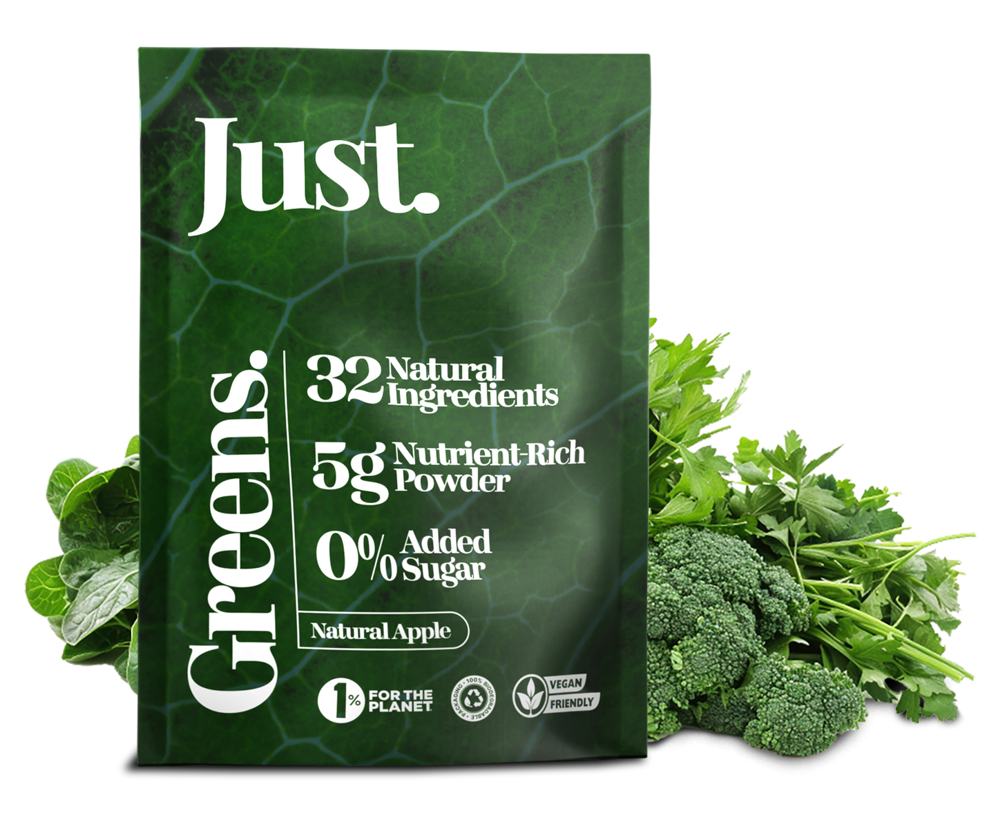 JUST Greens Powder 150g Superfood Supplement for Energy, Gut Health, Detox & Weightloss, Packed with Fibre, Protein, Collagen & Vitamins